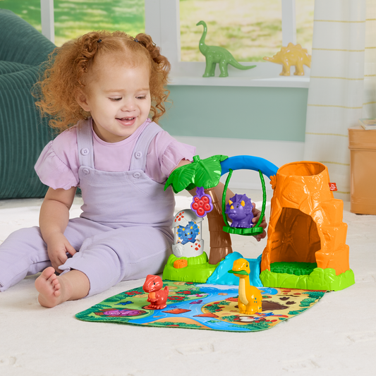 Fisher-Price Little People Village des Dinosaures et Tapis de Jeu