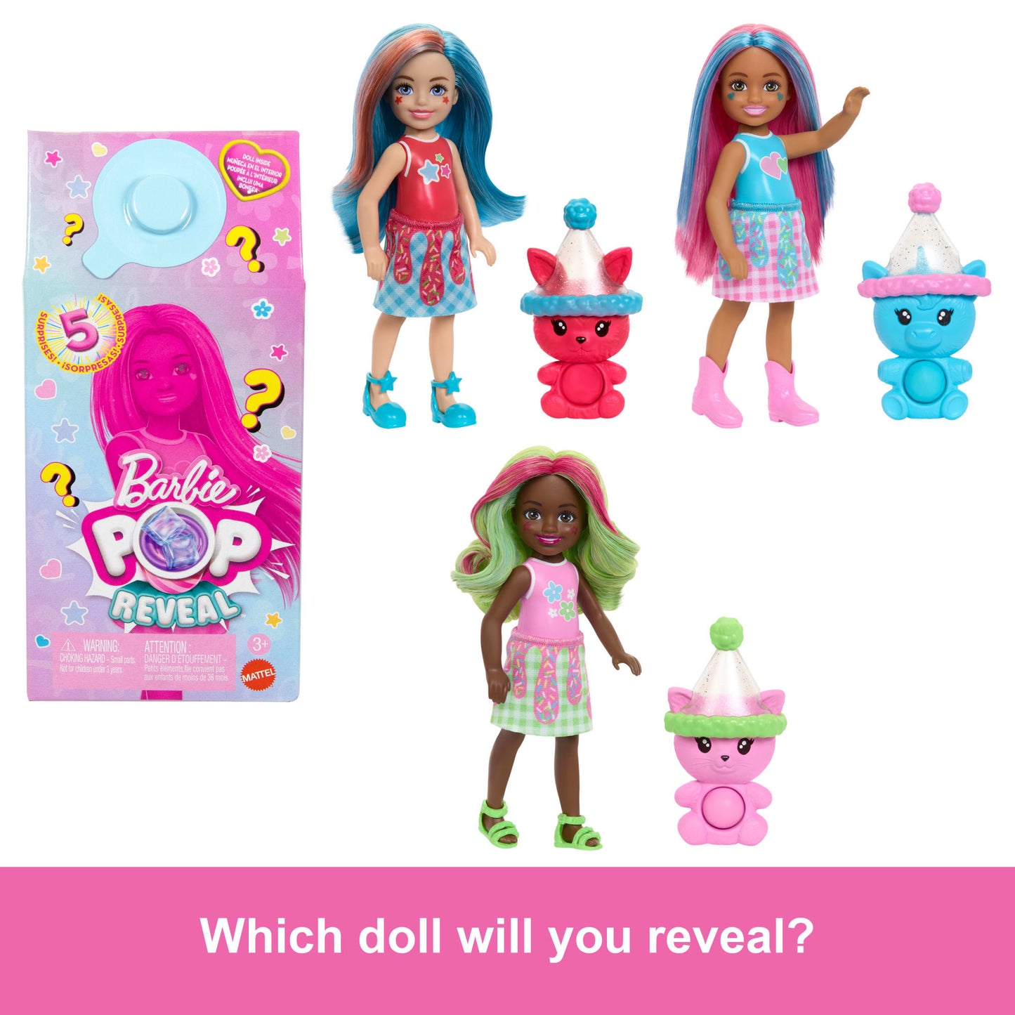 Barbie Chelsea Pop Reveal Shakes Series Doll With Scent & Color Change
