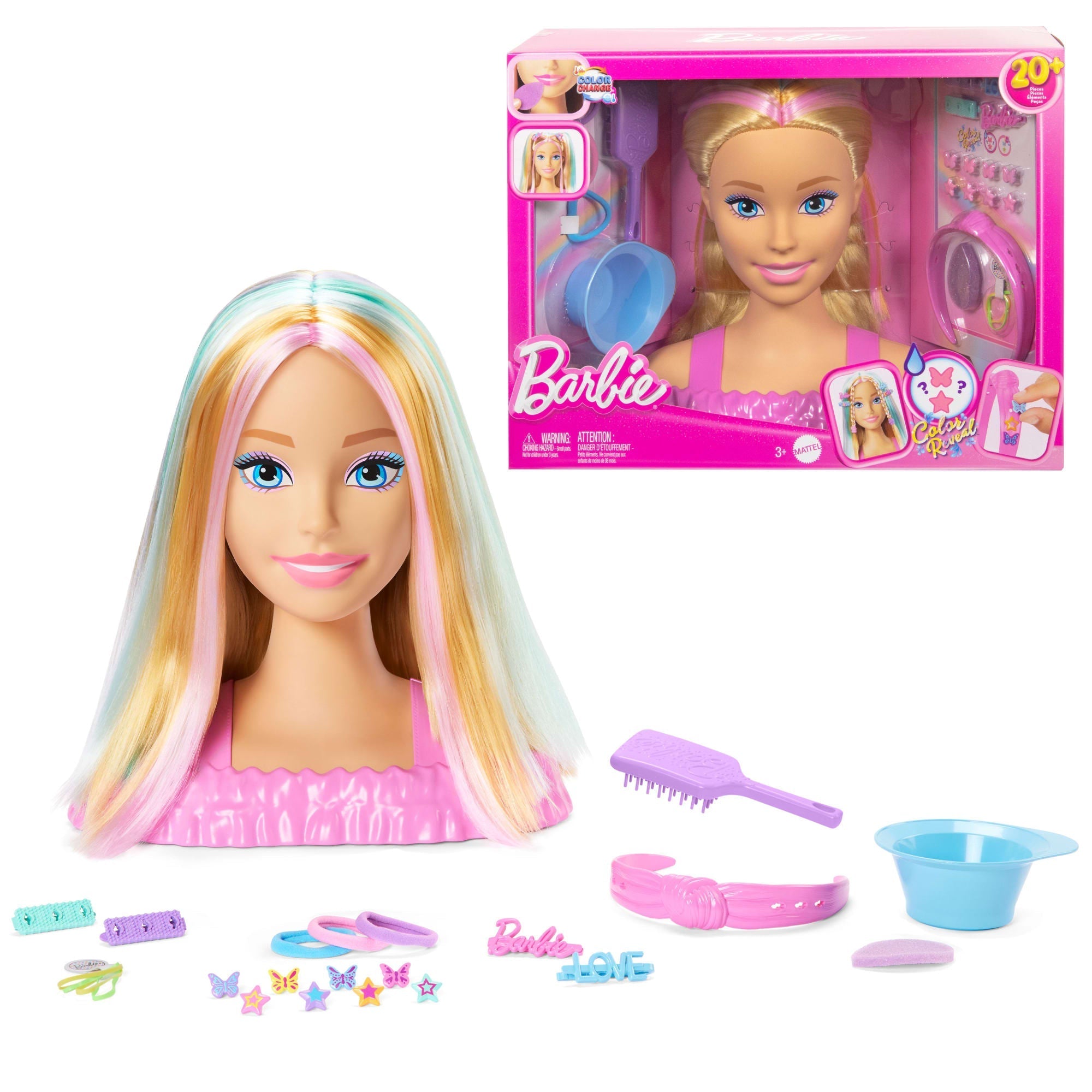 Barbie  Tête à Coiffer, Cheveux Blonds, 20+ Accessoires