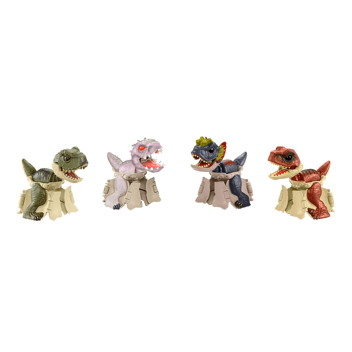 Jurassic World 4-Pack Egg To Dinosaur Transforming Toys Hidden Hatchers