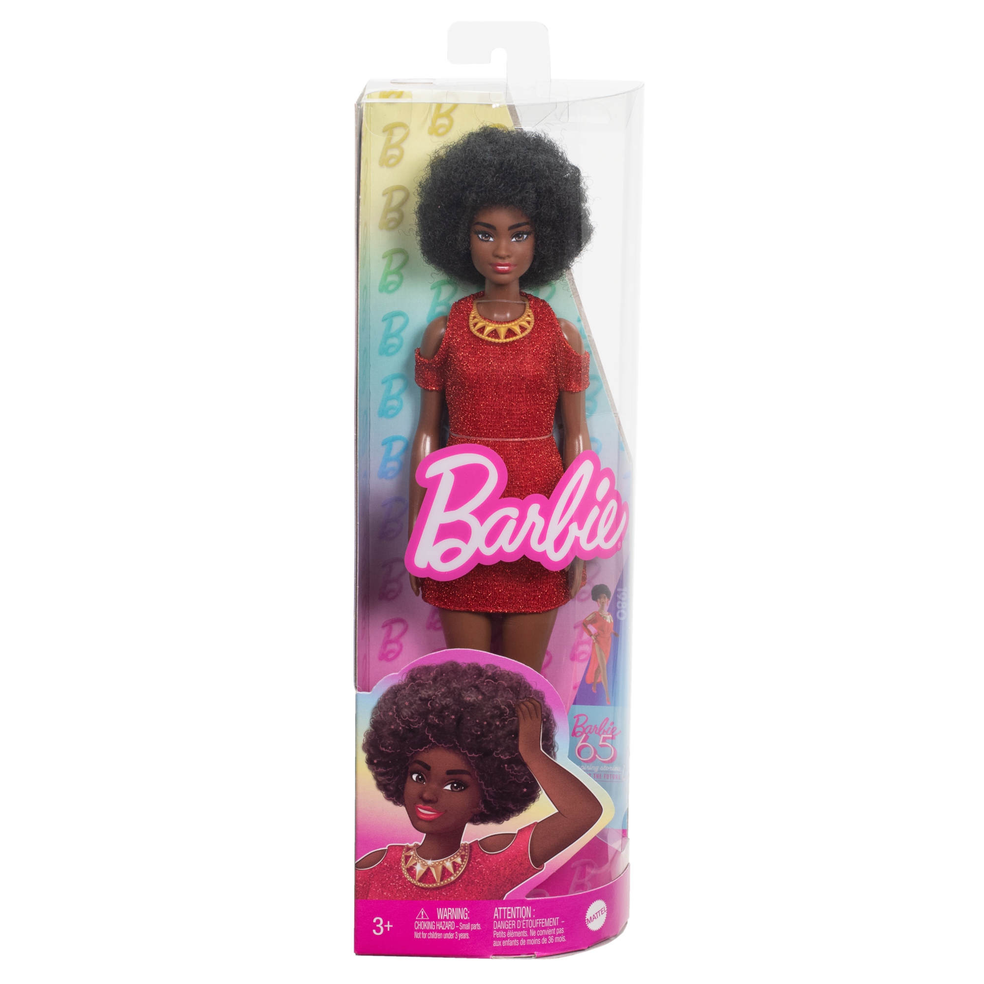 Barbie  Fashionistas  65E Anniversaire  Poupée221, Cheveux Noirs