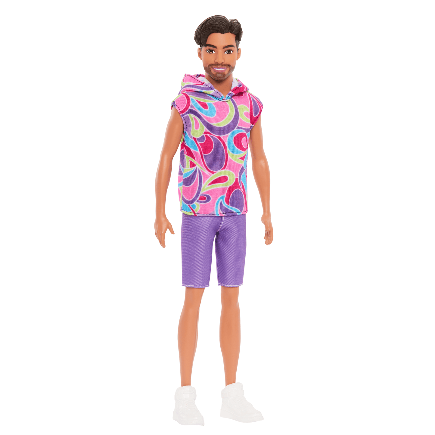 Barbie Fashionistas Ken Doll #227, Brunette Fashion Doll With Totally Hair-inspired Look, 65Th Anniversary