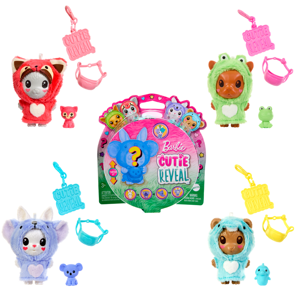 Barbie  Cutie Reveal  Animal en Costume à Thème D’Animal et Acc.