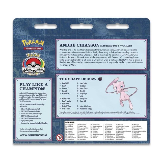 2022 Pokémon World Championships Deck (André Chiasson, The Shape of Mew)