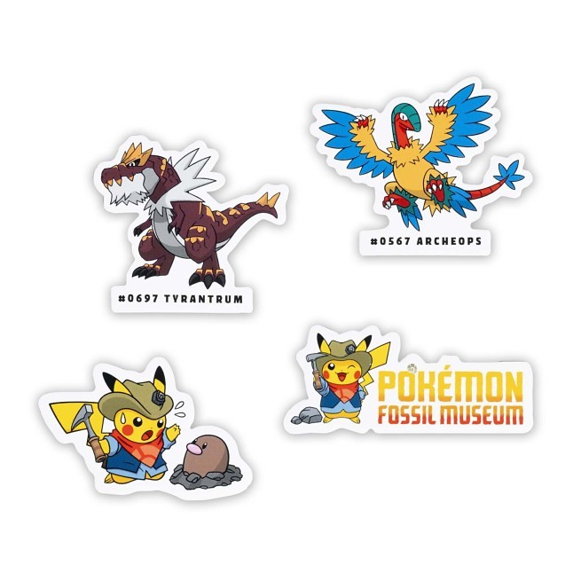 Pokémon Fossil Museum: Stickers (4-Pack)