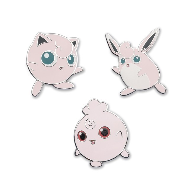 Igglybuff, Jigglypuff & Wigglytuff Pokémon Pins (3-Pack)