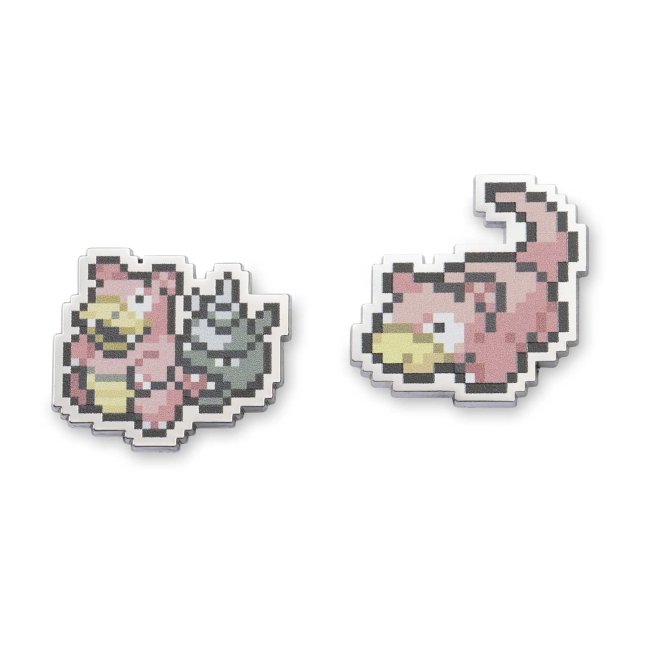 Slowpoke & Slowbro Pokémon Pixel Pins (2-Pack)