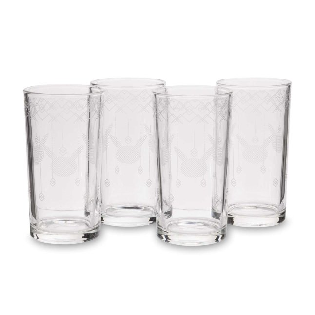 Pikachu Pokémon Winter Wonders 16 oz. Glass Tumblers (4-Pack)
